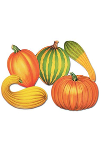 PUMPKIN HARVEST CUTOUT FALL PKG/5