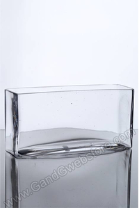 3" X 12" X 4" RECTANGLE GLASS VASE CLEAR