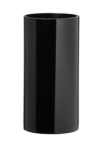 4" X 8" CYLINDER GLASS VASE BLACK