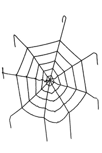 7 FT WINDOW GIANT SPIDER WEB BLACK