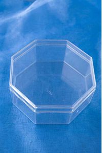 4" OCTAGON BOX CLEAR PKG/12