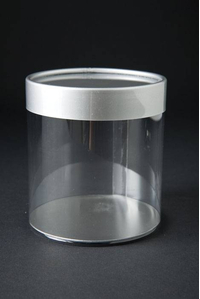 3" X 3" SILVER CYLINDER BOX PKG/6