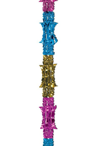 METALLIC GARLAND CERISE/GOLD/LIGHT BLUE