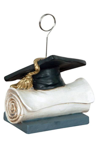 3" GRADUATION CAP PHOTO HOLDER BLACK/WHITE