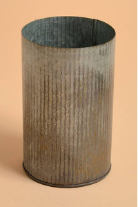 4.5" X 7.5" NORAH VASE ZINC RUSTED GRAY