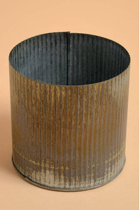 5" X 5" NORAH VASE ZINC RUSTED GRAY