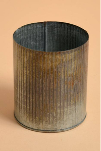 4.5" X 5.5" NORAH VASE ZINC RUSTED GRAY