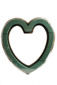 24" OPEN HEART FLORAL FOAM GREEN