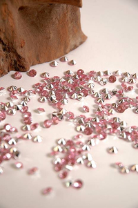 5MM DIAMOND RHINESTONE PINK PKG/210