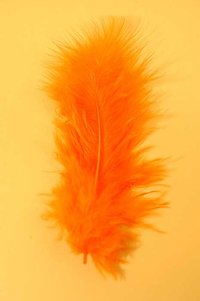 3.5" OSTRICH FEATHERS ORANGE PKG/100