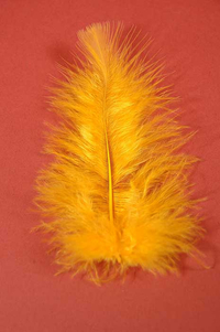 3.5" OSTRICH FEATHERS GOLD PKG/100