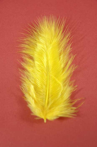 3.5" OSTRICH FEATHERS YELLOW PKG/100