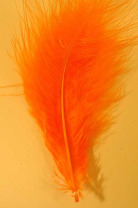 7" OSTRICH FEATHER ORANGE PKG/50