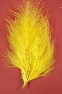 7" OSTRICH FEATHER YELLOW PKG/50
