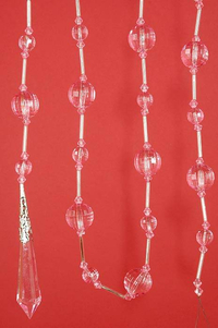 72" ACRYLIC ROUND FACETED BEAD GARLAND PINK