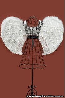 36" X 23" FEATHER ANGEL WINGS WHITE