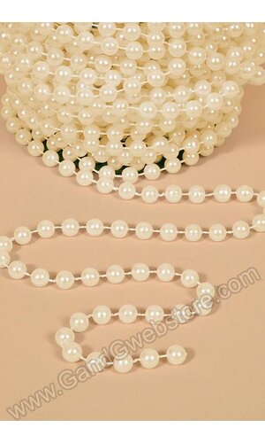 8MM X 25YDS PEARL GARLAND IVORY