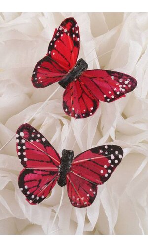 2" BUTTERFLY RED PKG/12