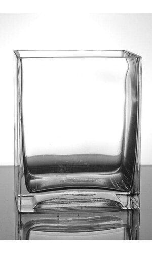 3" X 4" X 5" RECTANGULAR GLASS VASE CLEAR