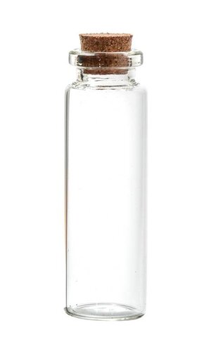 2.75" GLASS HOLY WATER BOTTLE CLEAR PKG/12