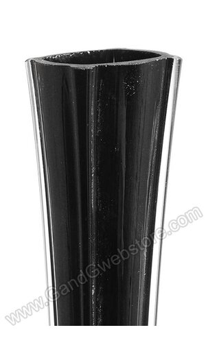 20" EIFFEL TOWER GLASS VASE BLACK
