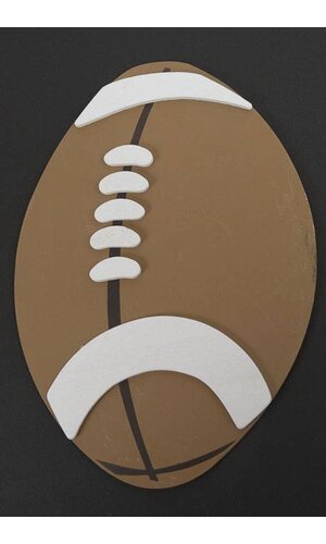 8" X 5.5" X 5MM LARGE WOODEN FOOTBALL BROWN