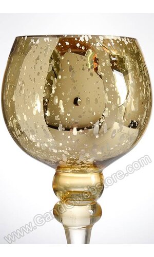 12"/14"/16" MERCURY GLASS CANDLE HOLDER GOLD SET/3