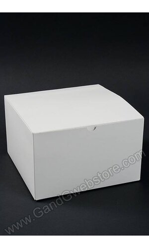 9" X 9" X 5.5" ONE PIECE BOX WHITE PKG/25
