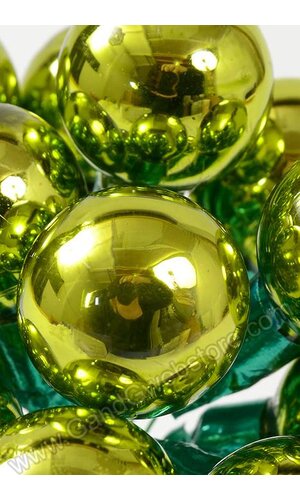 25MM GLOSS GLASS BALL ORNAMENT APPLE GREEN PKG/144