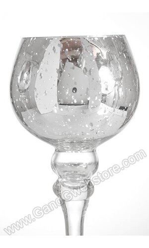 12"/14"/16" MERCURY GLASS CANDLE HOLDER SILVER SET/3