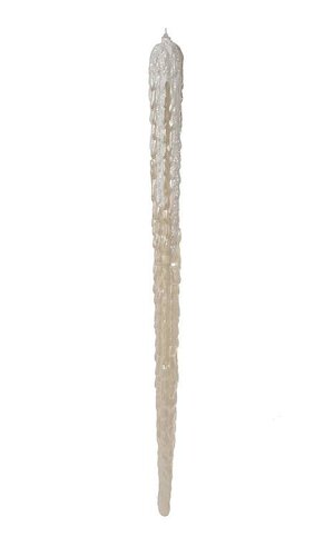 48" PLASTIC ICICLE W/GLITTER CANDY APPLE WHITE
