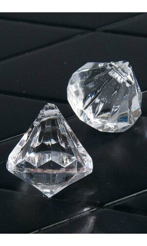 25MM DIAMOND ACRYLIC DROP ACCESSORY CLEAR PKG/24