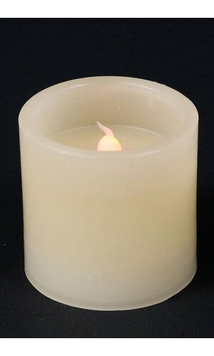 3" X 3" FLAME-LESS CANDLE IVORY