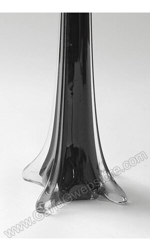 31.5" EIFFEL TOWER GLASS VASE BLACK