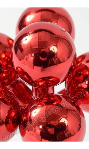 30MM GLOSS GLASS BALL ORNAMENT RED PKG/72