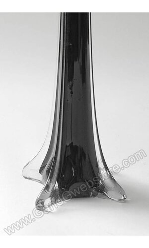 28" EIFFEL TOWER GLASS VASE BLACK