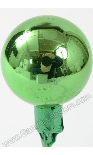 40MM GLOSS GLASS BALL ORNAMENT GREEN PKG/48