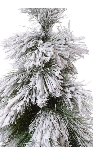 5FT LONG NEEDLE PINE TREE GREEN/SNOW
