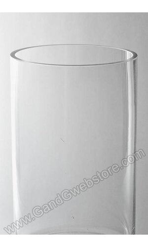 4.5" X 15.75" GLASS VASE CLEAR