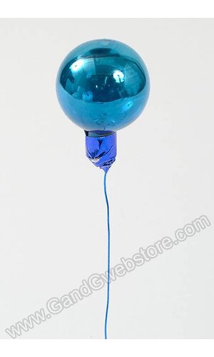 40MM GLOSS GLASS BALL ORNAMENT ROYAL BLUE PKG/48