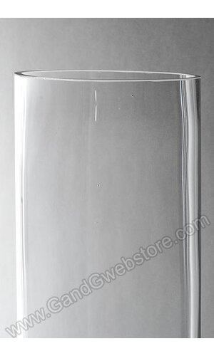 4.5" X 23.75" GLASS VASE CLEAR