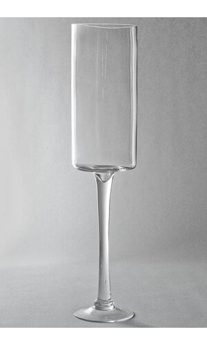 4.75" X 19.75" GLASS VASE CLEAR