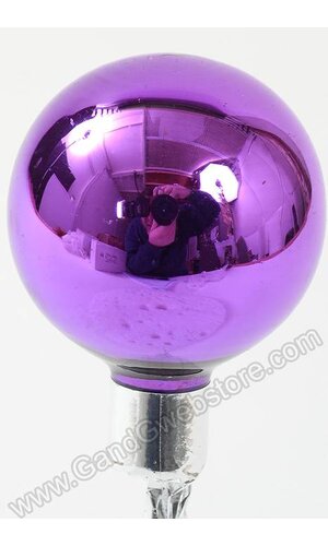 40MM GLOSS GLASS BALL ORNAMENT PURPLE PKG/48