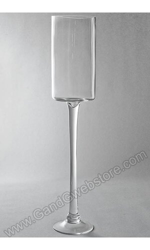 4.5" X 27.5" GLASS VASE CLEAR