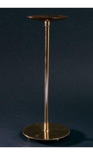 14" METAL CANDLE HOLDER STAND GOLD