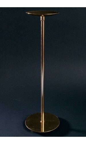 17.75" METAL CANDLE HOLDER STAND GOLD