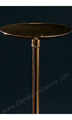 17.75" METAL CANDLE HOLDER STAND GOLD