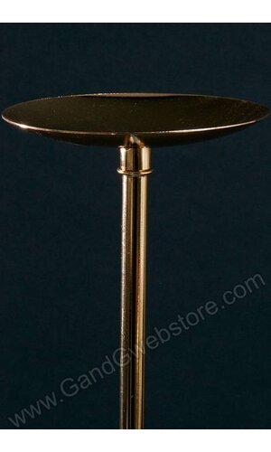 21.75" METAL CANDLE HOLDER STAND GOLD