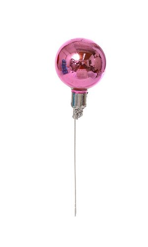 40mm Gloss Glass Ball Ornament Pink Pkg/48