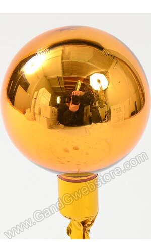 60MM GLOSS GLASS BALL ORNAMENT COPPER PKG/12